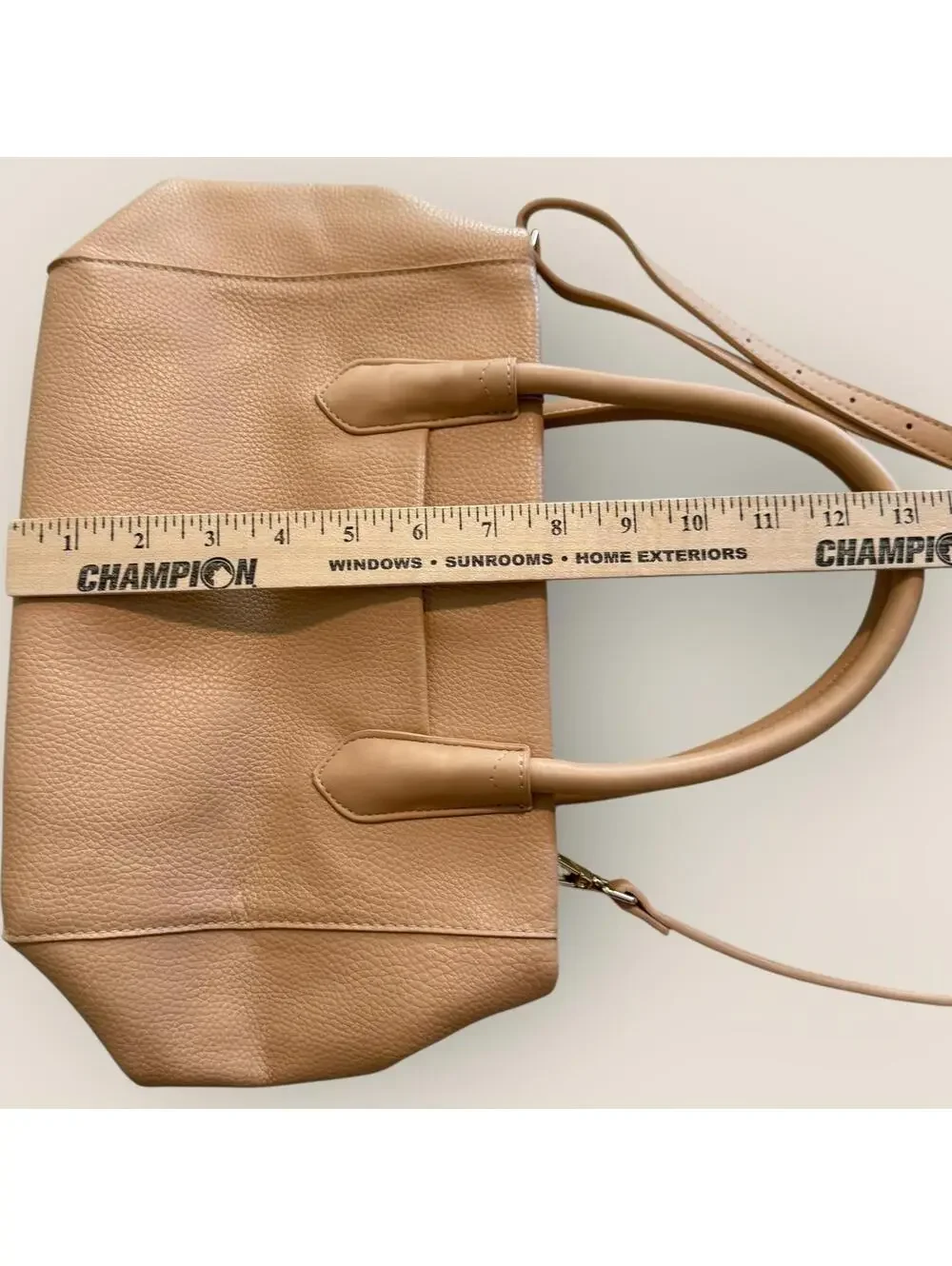 A New Day Tan Faux  Leather Women's Shoulder Bag Satchel